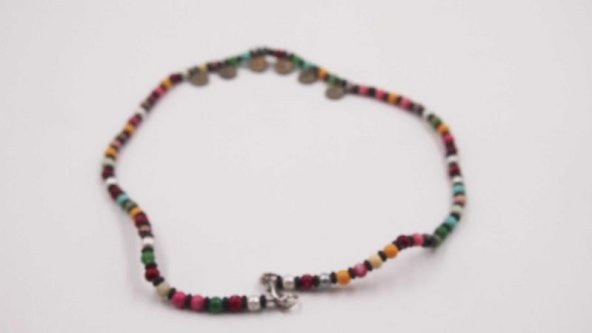 Sanat Taciri- El İşi Eskilerden Antika Tuğra Paralı Boncuk Kolye - 2