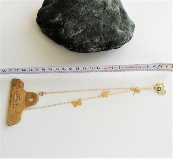 Sanat Taciri- Altın Sarısı Fatma Ana ve Yusufçuk Kolye Bujiteri Takı - 2