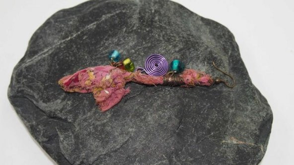 Sanat Taciri- Otantik Yazma Küpe - 3