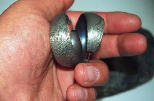 Sanat Taciri- Metal Yuvarlak Küpe - 2