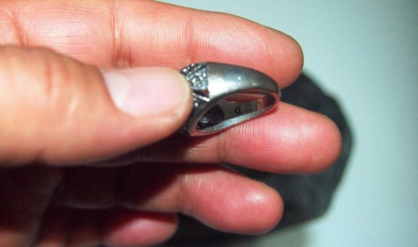 6 Numara Metal Taşlı Yüzük Orjinal Yüzük - 3