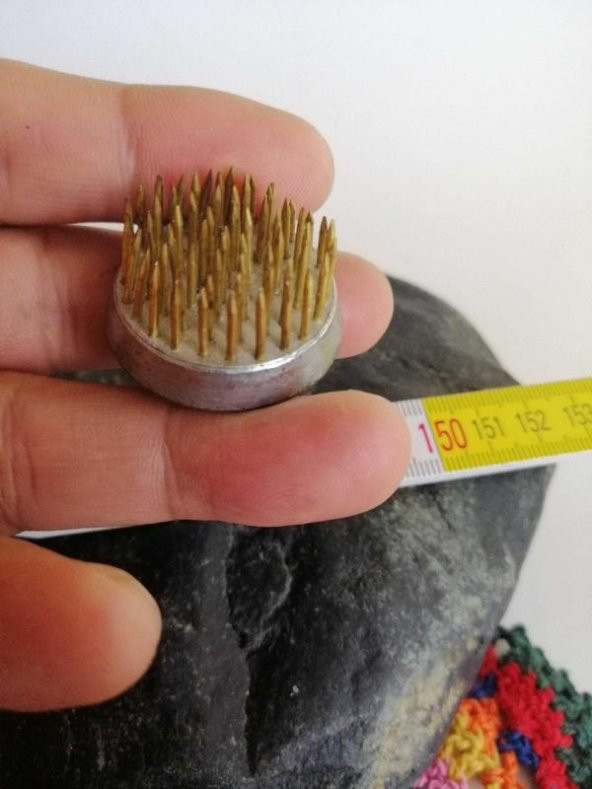 Sanat Taciri - Pirinç İğneli Kaşağı Dokuma Tarağı Eskilerden Mesleki Malzeme - 2