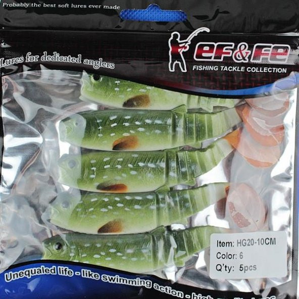 EFFE Sasi Salmon 10cm 8.5g Silikon Suni Yem 5ad Yeşil 06 - 2