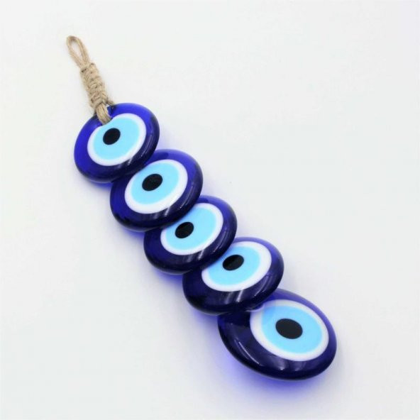 5 Boncuklu Nazarlık - Kapı - Duvar Süsü Nazarlık - Duvara Asmalı Nazar Boncuğu ürün görseli 1