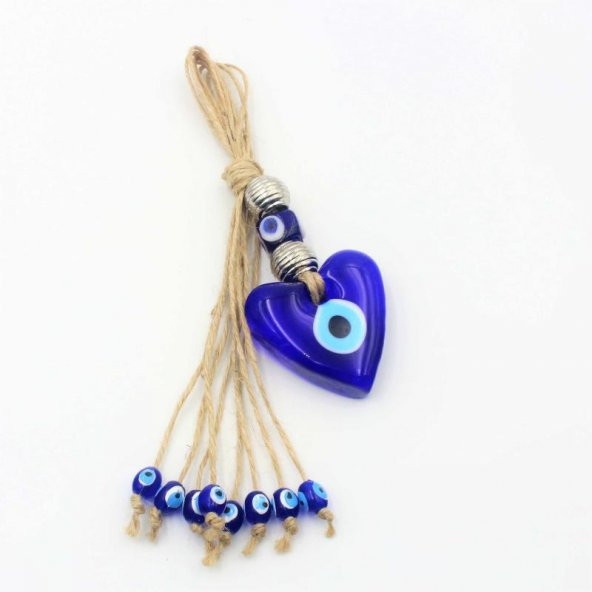 Kalp Şeklinde Nazarlık - Kapı - Duvar Süsü Nazarlık - Duvara Asmalı KALPLİ Nazar Boncuğu - No. 4 ürün görseli
