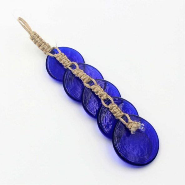 5 Boncuklu Nazarlık - Kapı - Duvar Süsü Nazarlık - Duvara Asmalı Nazar Boncuğu - Resim 3