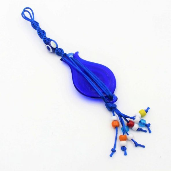 El Yapımı LALE Şeklinde Cam Nazar Boncuğu Kapı - Duvar Süsü Nazarlık - Duvara Asmalı Nazarlık No - 1 - 3