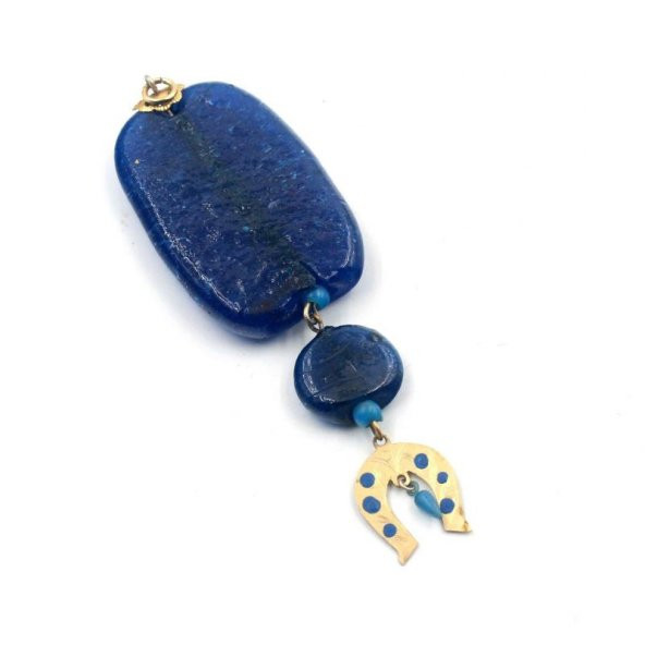 El Yapımı Kırmızı Makrome Cam Nazar Boncuğu - Duvar Süsü Nazarlık - Eskilerden Makrome - Resim 3