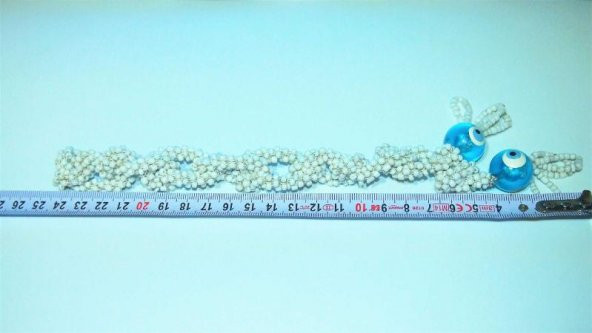Antika El İşi Cam Boncuklu Nazar Boncuğu Kapı - Duvar Süsü Nazarlık - Plastik Nazar Boncuğu - 4