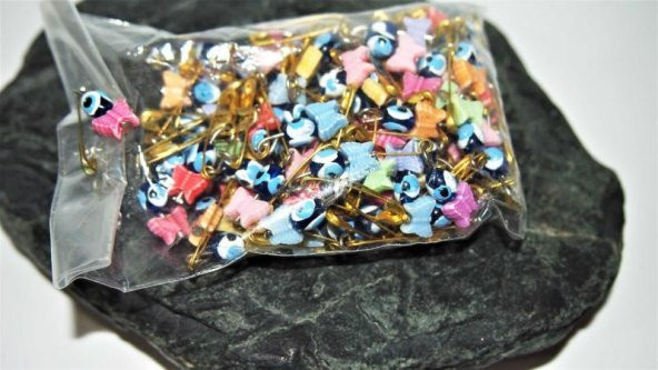 sk - 100 Adet - Kelebekli Çengelli İğne - Baby Shower - Kına - Nihah Malzemesi - Resim 3