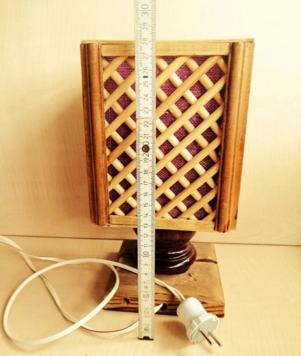 EL YAPIMI NOSTALJİK ABAJUR APLİK GECE LAMBASI