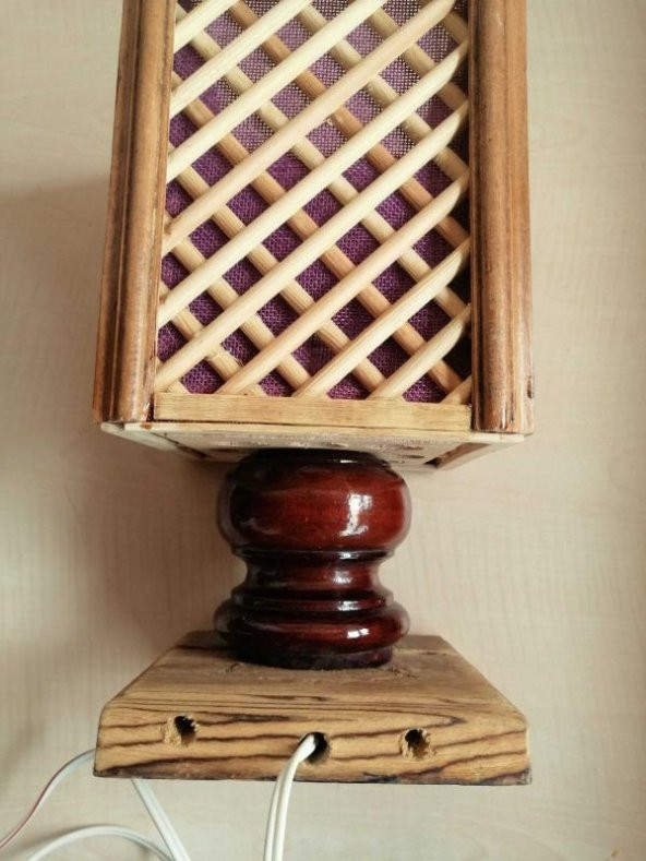 EL YAPIMI NOSTALJİK ABAJUR APLİK GECE LAMBASI - 2