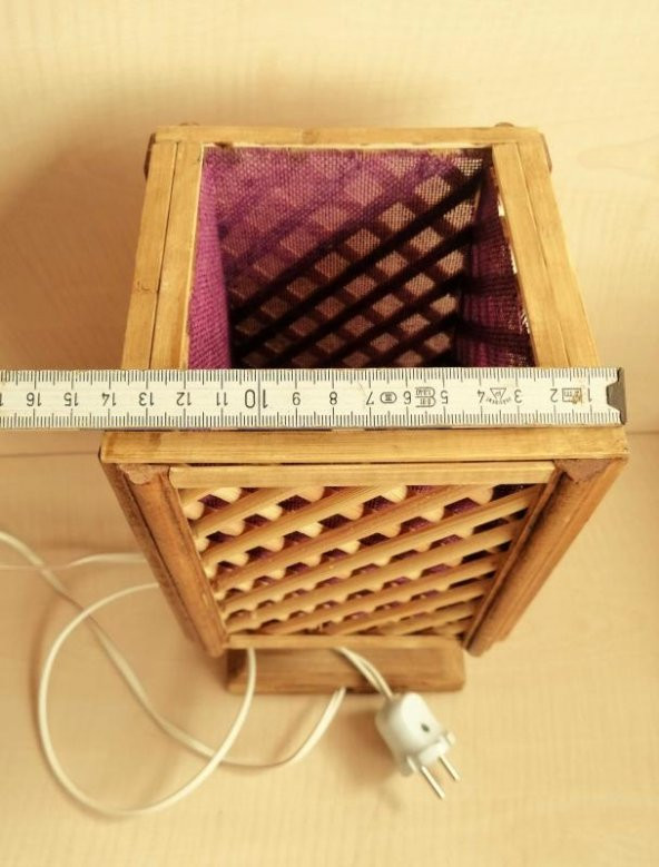 EL YAPIMI NOSTALJİK ABAJUR APLİK GECE LAMBASI - 3