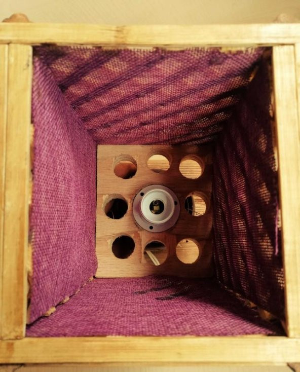 EL YAPIMI NOSTALJİK ABAJUR APLİK GECE LAMBASI - 4