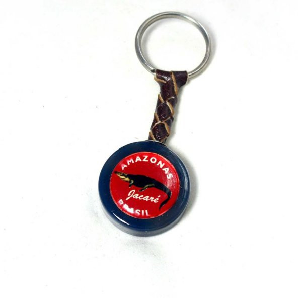 Brezilya Amazonlar - Timsah - Deri Anahtarlık