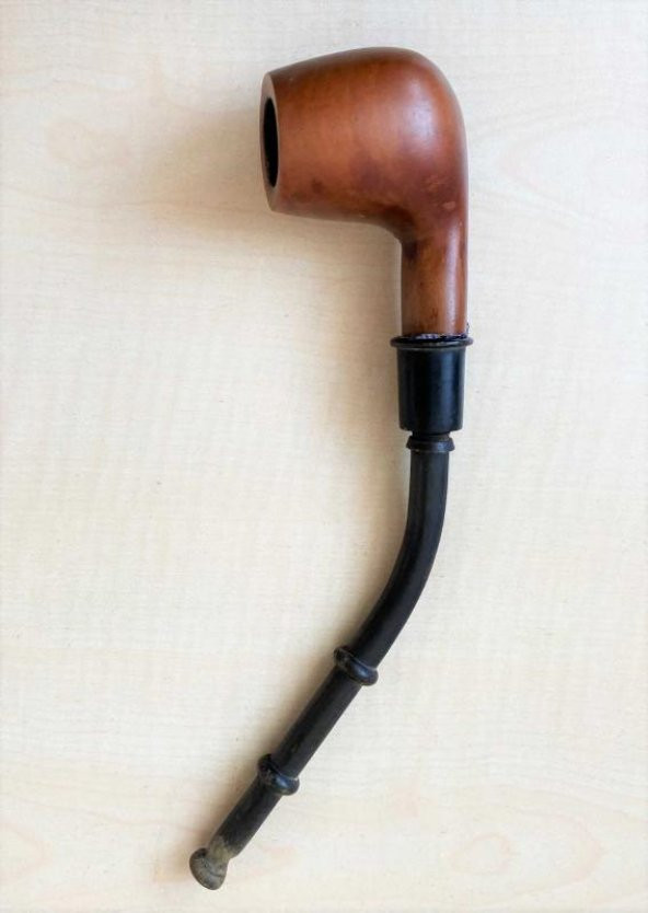 NADİR UZUN SAPLI PİPO TAMİRATLI KOLEKSİYONLUK PİPO - Resim 2