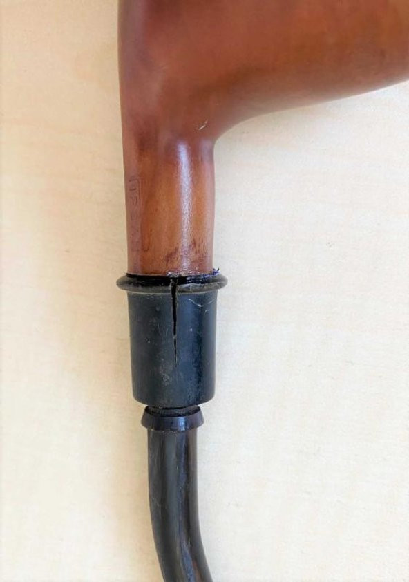 NADİR UZUN SAPLI PİPO TAMİRATLI KOLEKSİYONLUK PİPO - Resim 3