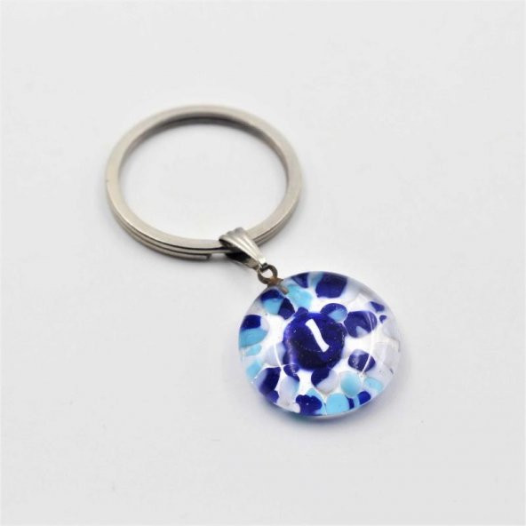 I Harfi Nazar Boncuğu CAM Anahtarlık  Kişiye Özel BAŞ HARF Anahtarlık  Hediye Paketinde ürün görseli 1