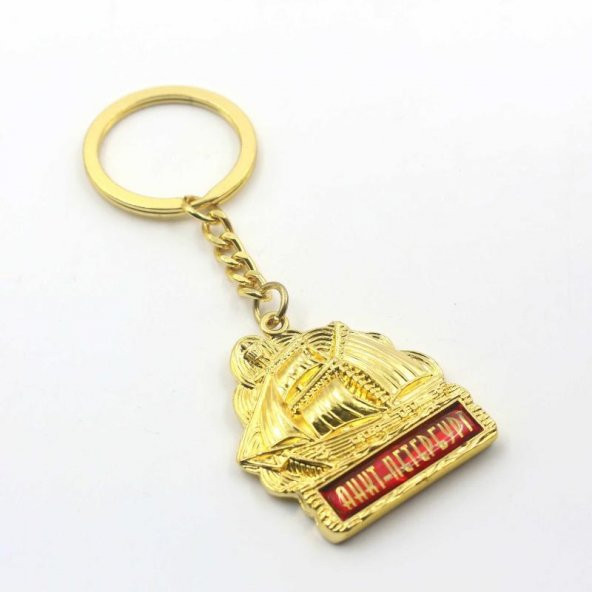 2 Boyutlu Gemi Anahtarlık  Yelkenli Gemi Metal Anahtarlık  Hediye Paketinde Gönderilecektir - Resim 2