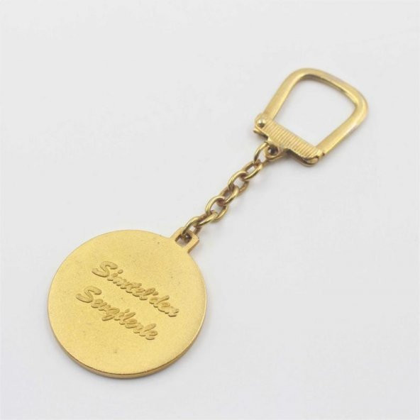 Altın Rengi SİMTEL Metal Anahtarlık  Hediye Paketinde Gönderilecektir - Resim 2