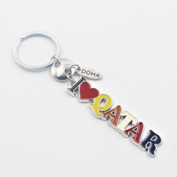 SIFIR - Qatar Doha Anahtarlık  Qatarı Seviyorum Metal Anahtarlık  Hediye Paketinde Gönderilecek ürün görseli 1