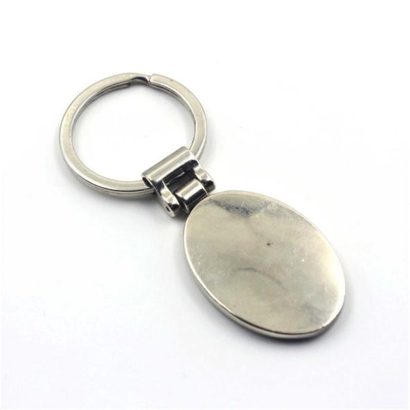 Parlak Cam Taşlı Amerika Kaliforniya Metal Anahtarlık - 2