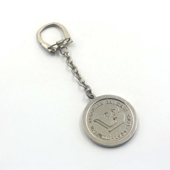 Antika Vakıf Bank Metal Anahtarlık Vakıflar Bankası Metal Anahtarlık