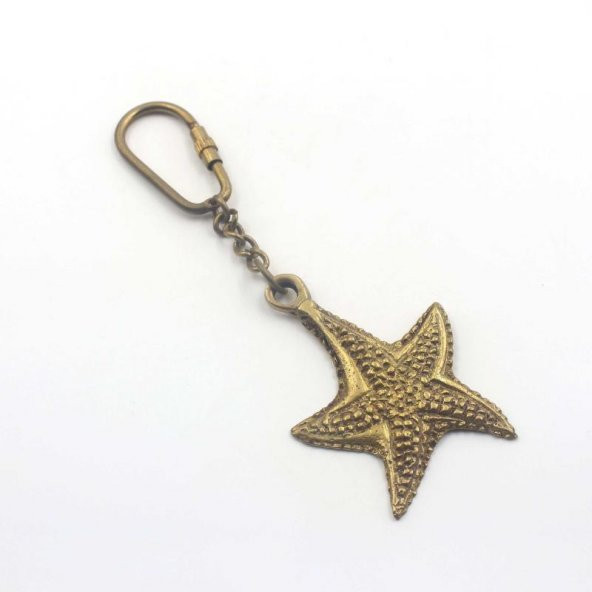 Yıldız Şeklinde Pirinç  Metal Anahtarlık  222