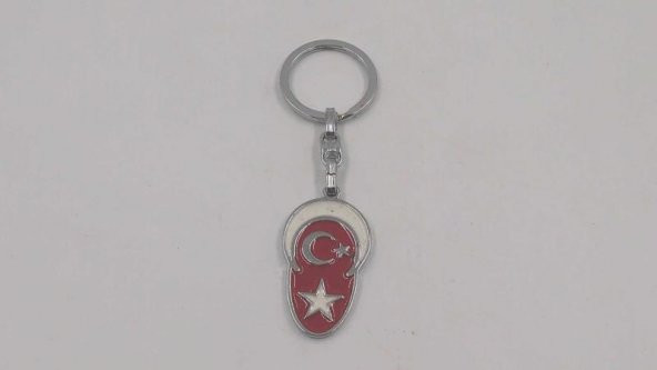 Sanat Taciri  Bayrak Anahtarlık - Metal Anahtarlık - Türk Bayrağı