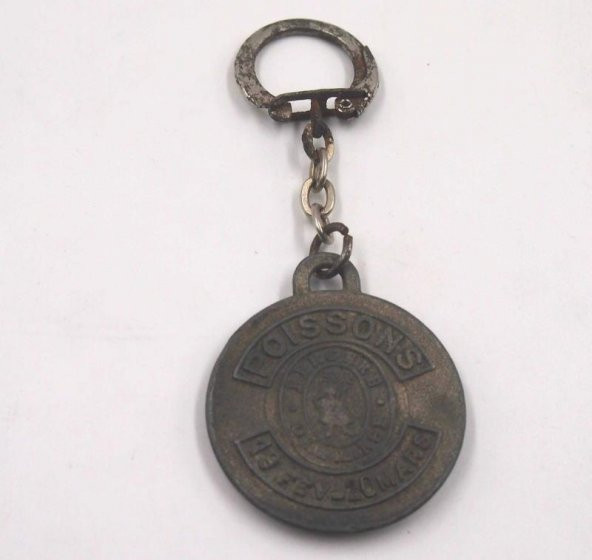 Sanat Taciri  Antika Koleksiyonluk Polissons Yunus Kabartmalı Çift Taraflı Anahtarlık - Resim 4