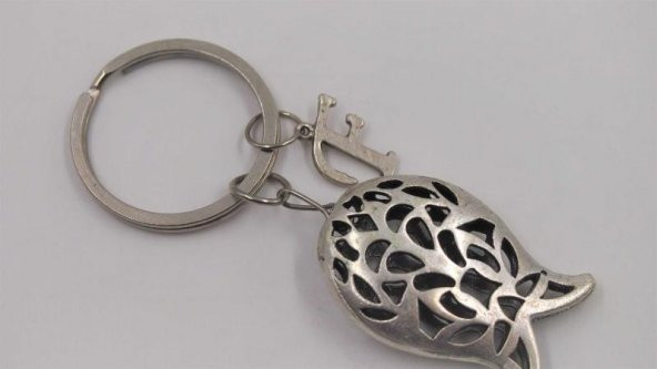 Sanat Taciri- Gümüş Renkte F Harfli Anahtarlık - Metal Anahtarlık ürün görseli