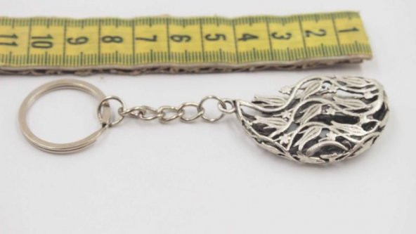 Sanat Taciri- Gümüş Renkte Anahtarlık - Metal Anahtarlık - Resim 2