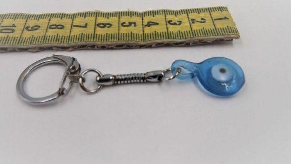 Sanat Taciri  Antika Koleksiyonluk Cam Nazarlık Anahtarlık - Resim 2