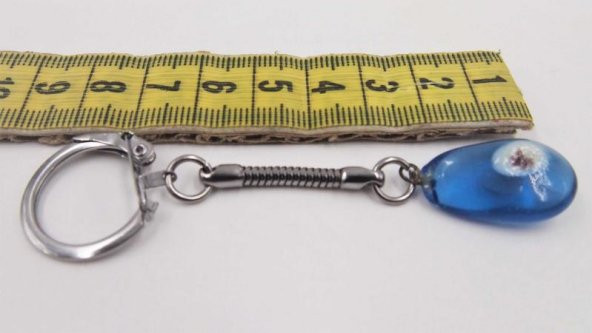 Sanat Taciri  Antika Koleksiyonluk Cam Nazarlık Anahtarlık - Resim 2