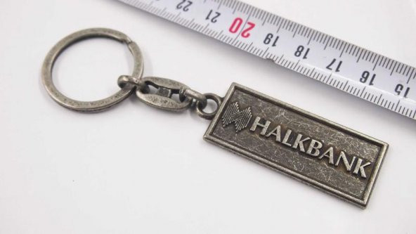 Sanat Taciri - Halkbank Halk Bankası Logolu Metal Anahtarlık - Resim 2