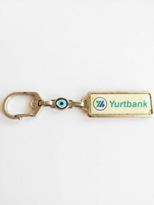 Nazar Boncuklu Yurtbank Metal Anahtarlık - 2