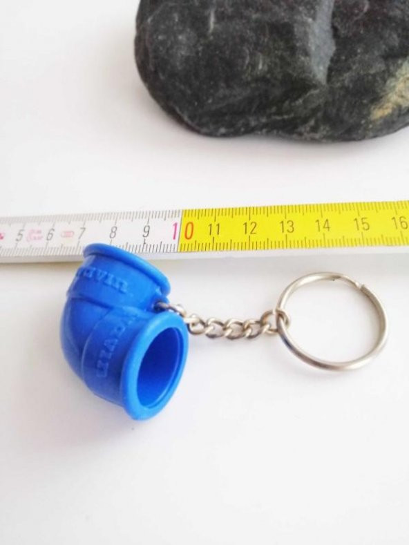 Mavi Plastik Su Borusu Anahtarlık Tesisat Anahtarlık - Resim 2