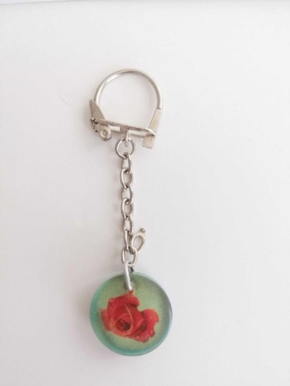 Antika Koleksiyonluk Gül Desenli Anahtarlık Mika Anahtarlık ürün görseli 1