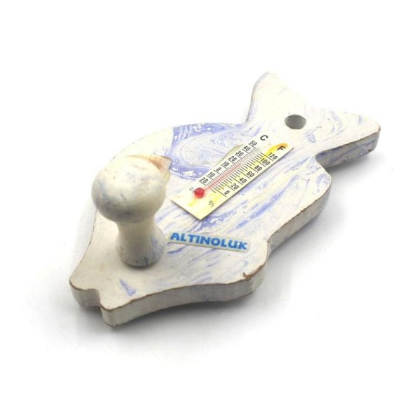 Altınoluk Ahşap Magnet  Termometreli Magnet