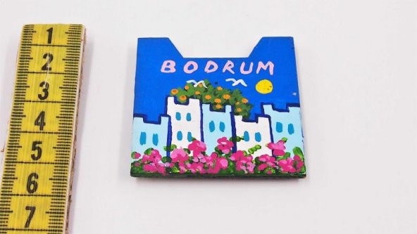 Sanat Taciri - Elde Boyama İle Yapılmış Bodrum Magnet - Resim 3
