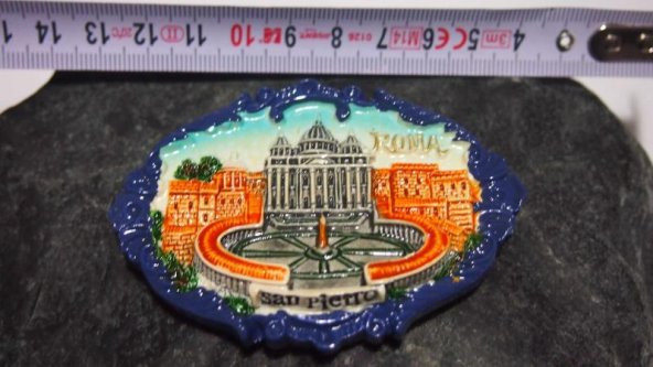 Sanat Taciri - Seramik San Pietro Meydanı Ve Kilisesi Roma Magnet Koleksiyonluk - 1