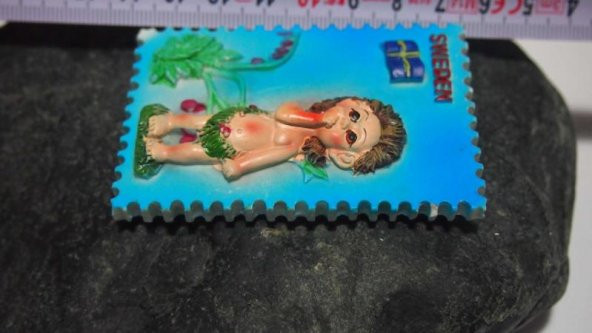 Sanat Taciri - Seramik Sweden İsveç Magnet Koleksiyonluk - Resim 2