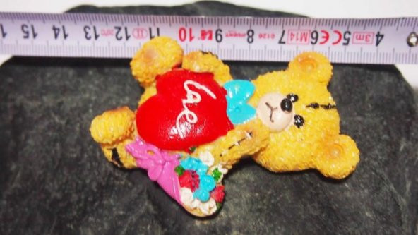 Sanat Taciri - Seramik Kalpli Ayıcık Magnet Koleksiyonluk ürün görseli 1