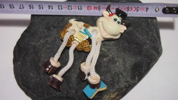 Sanat Taciri - Seramik Süslü İnek Magnet Koleksiyonluk