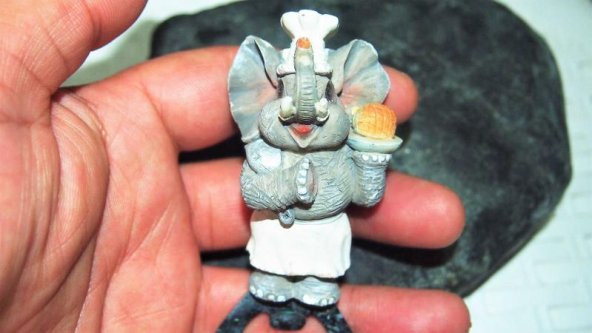 Sanat Taciri - Seramik Aşçı Fil Magnet Açacak Koleksiyonluk no 2 - 2