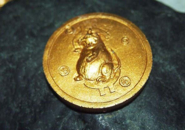 Sanat Taciri - Seramik Bitcoin Faresi Magnet Koleksiyonluk Bitkoin no 7 - Resim 4