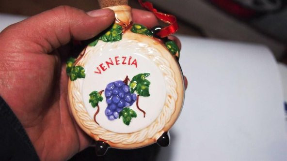 Sanat Taciri - İçki Matarası Seramik Venezia İtalya Venedik Mantarlı Matara - Resim 2