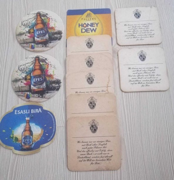 11 Adet Vintage Bardak Altlığı Karton Bardak Altlığı - 2