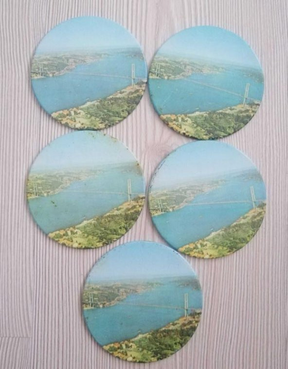 5 Adet Vintage Bardak Altlığı - Mantar Bardak Altlığı - 2