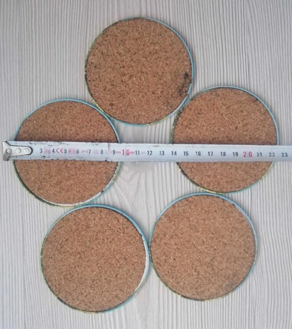 5 Adet Vintage Bardak Altlığı - Mantar Bardak Altlığı - 3